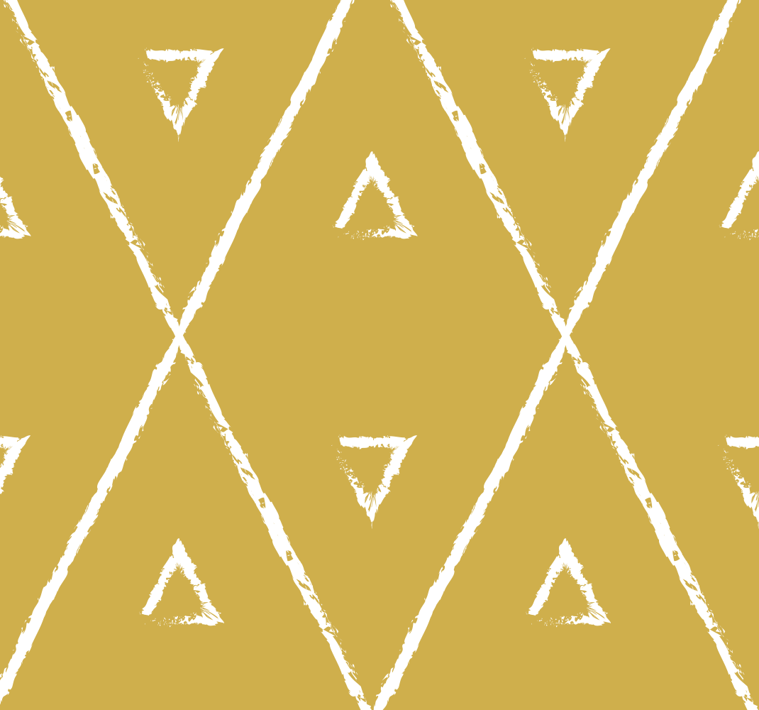 Covor de vinil galben model geometric cu romburi - TenStickers