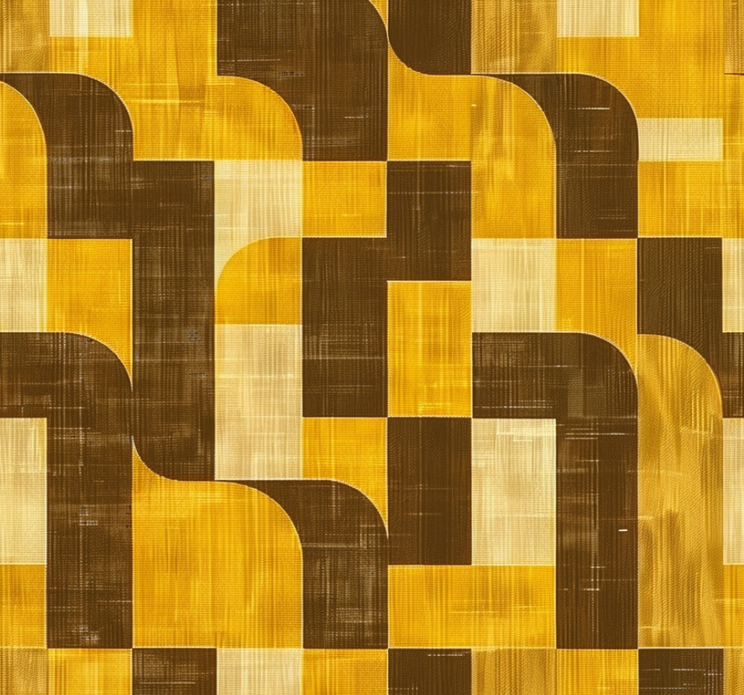 Covor de vinil galben stil art deco - TenStickers