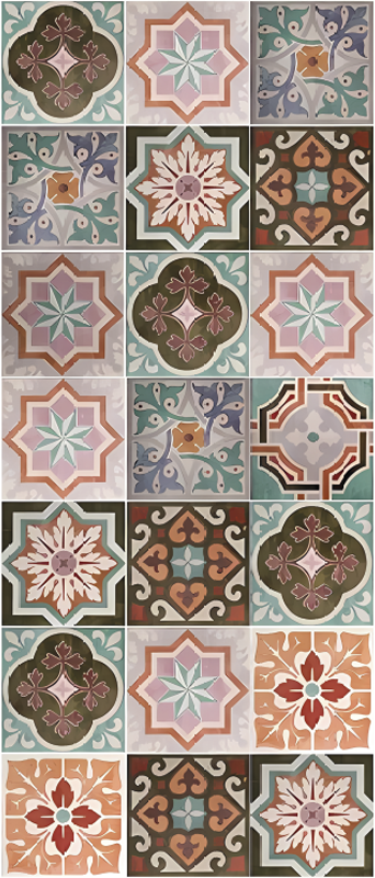 Covor de vinil pentru bucătărie piastrelline siciliene - TenStickers