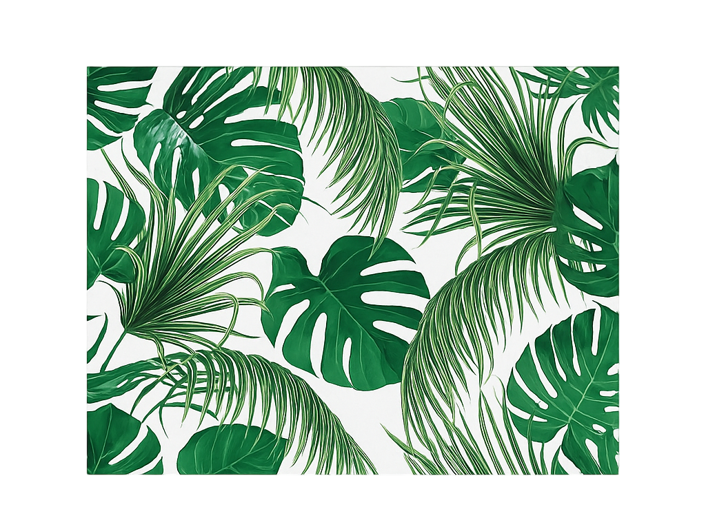 Covor de vinil pentru exterior design cu frunze tropicale - TenStickers