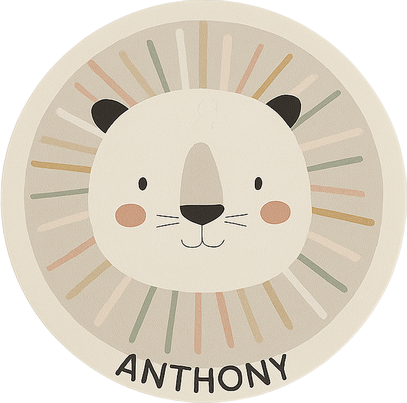 Alții covor de vinil leu bej personalizat - TenStickers