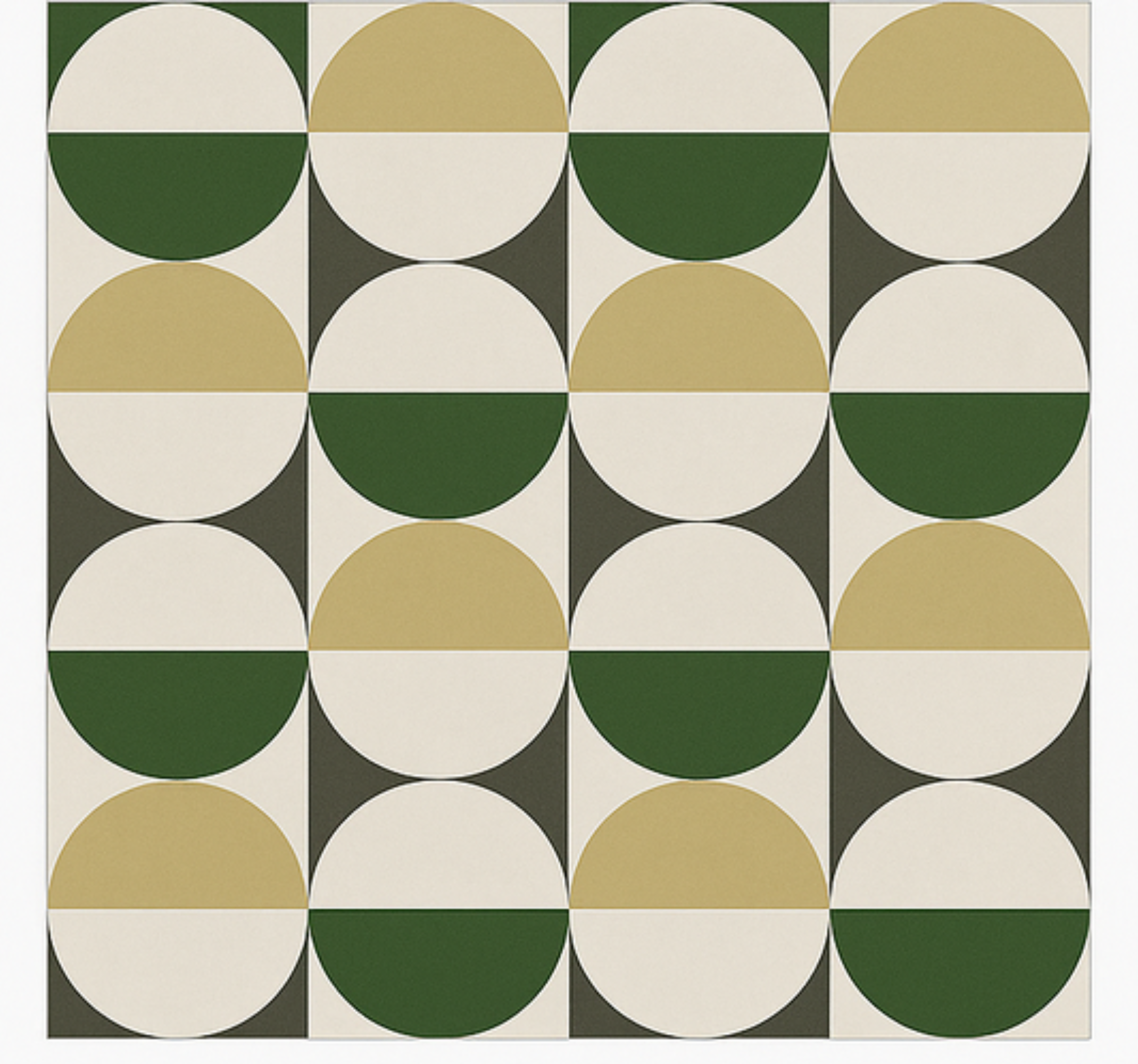 Covor de vinil pentru sala de mese model circular de la mijlocul  - TenStickers