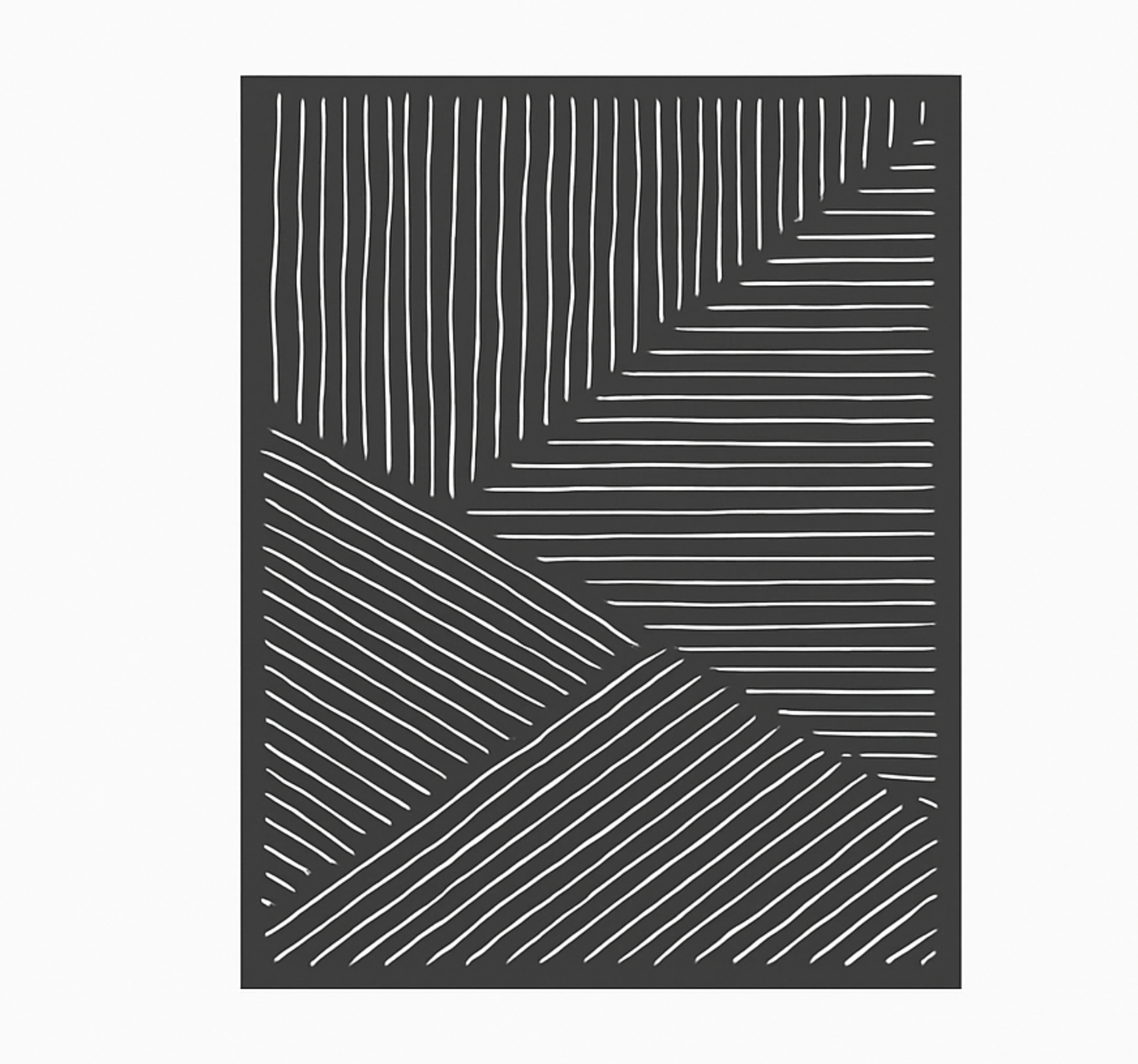 Covor de vinil pentru bucătărie linii ondulate albe - TenStickers