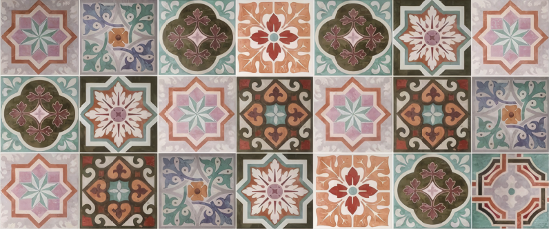 Covor de vinil mozaic piastrelline siciliene - TenStickers