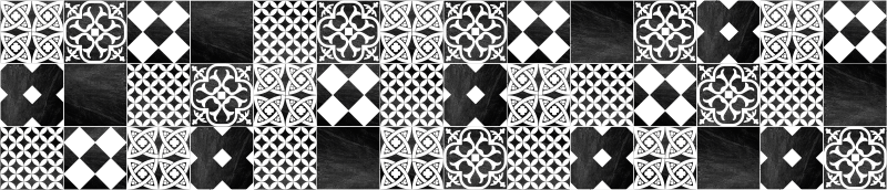 Covor vinil efect de țiglă cementină ardesia - TenStickers