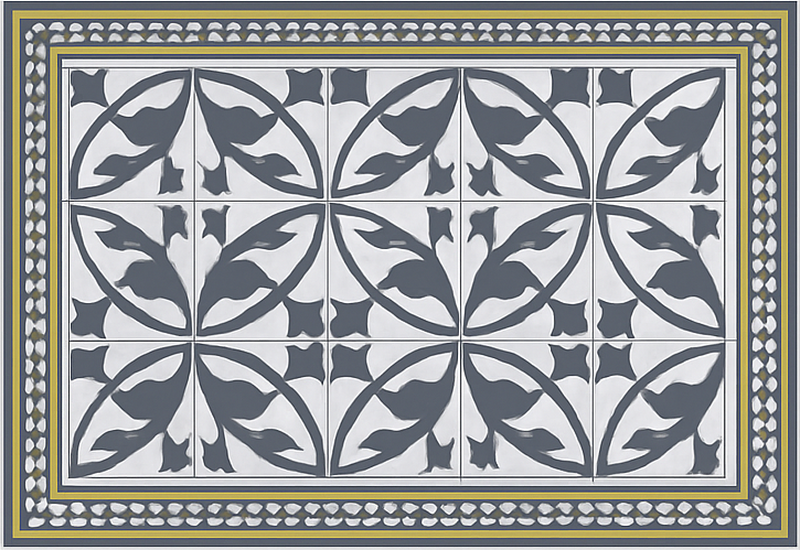 Covor de vinil hol cu aspect de encaustică - TenStickers