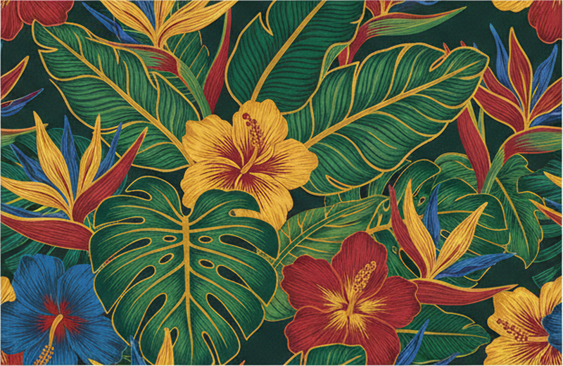 Covor de vinil hol plante exotice - TenStickers
