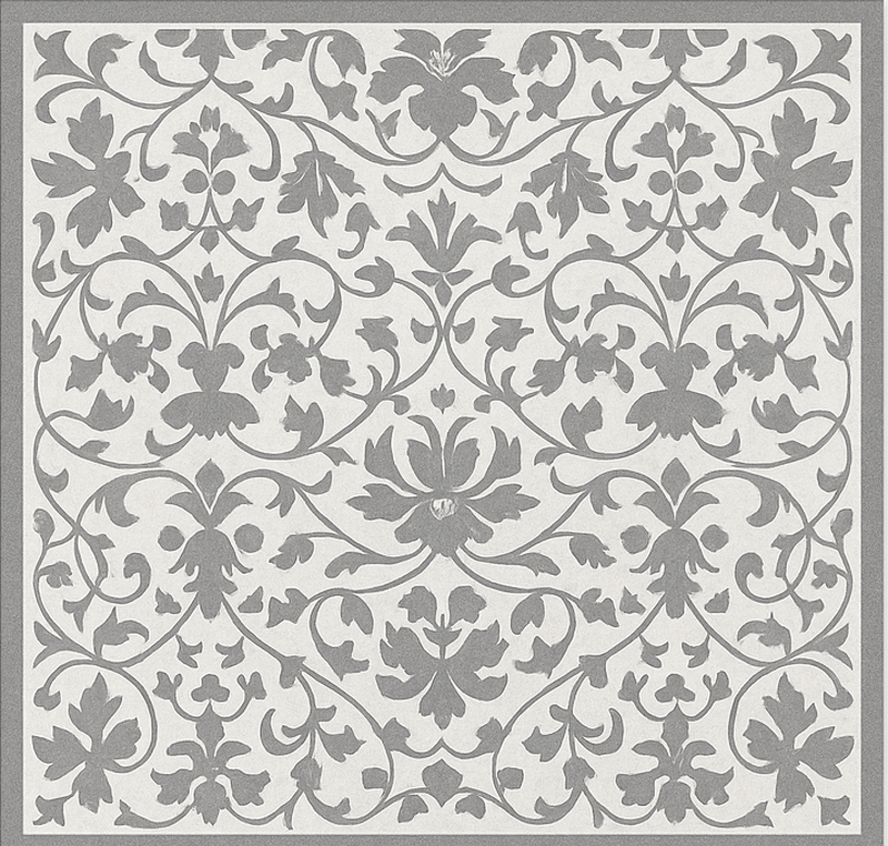 Covor de vinil pentru bucătărie arabesque gri elegant - TenStickers