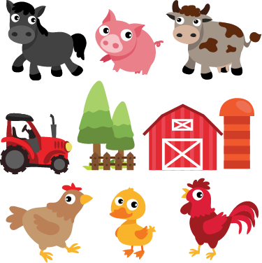 Covor vinil animal fermă colorată - TenStickers