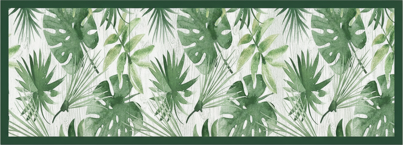 Covor de vinil pentru bucătărie frunze tropicale acquarel - TenStickers