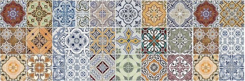 Covor de vinil pentru bucătărie patchwork mediteranean eclectic - TenStickers