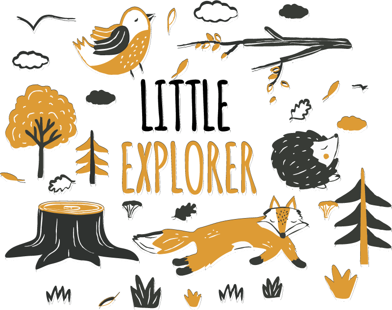 Covor vinil animal mic explorator - TenStickers