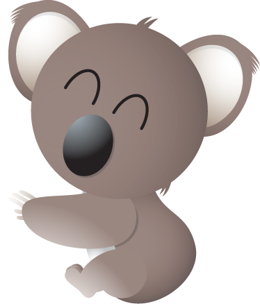 Covor vinil animal koala fericit - TenStickers
