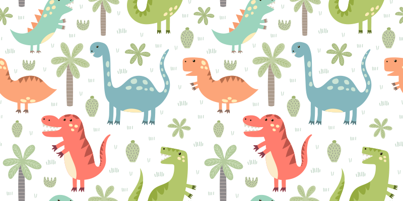 Covor vinil animal dinozaur fericit kallax - TenStickers