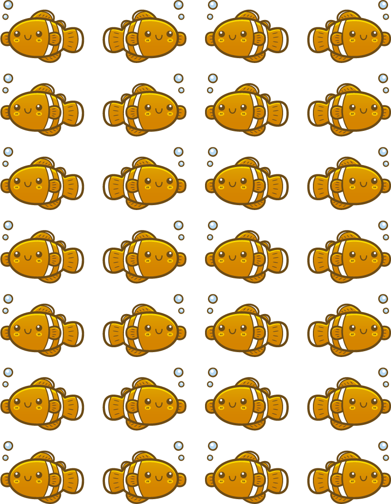 Covor vinil animal model pește clovn - TenStickers