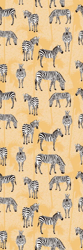 Covor vinil animal zebra și palmieri - TenStickers