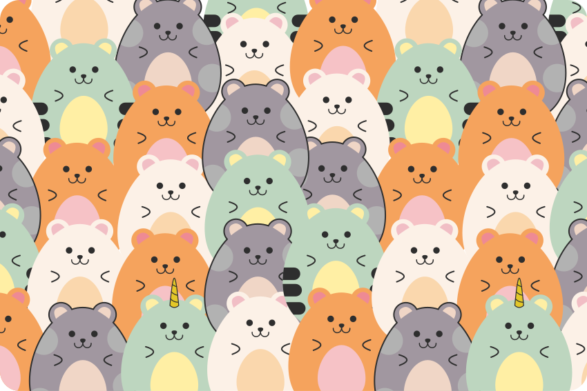 Covor vinil animal hamstera multicolori mâncând - TenStickers