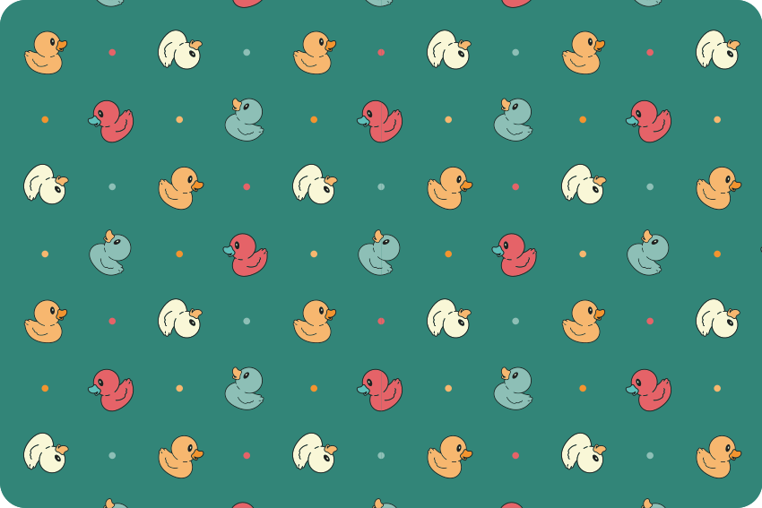 Covor vinil animal rațe colorate - TenStickers