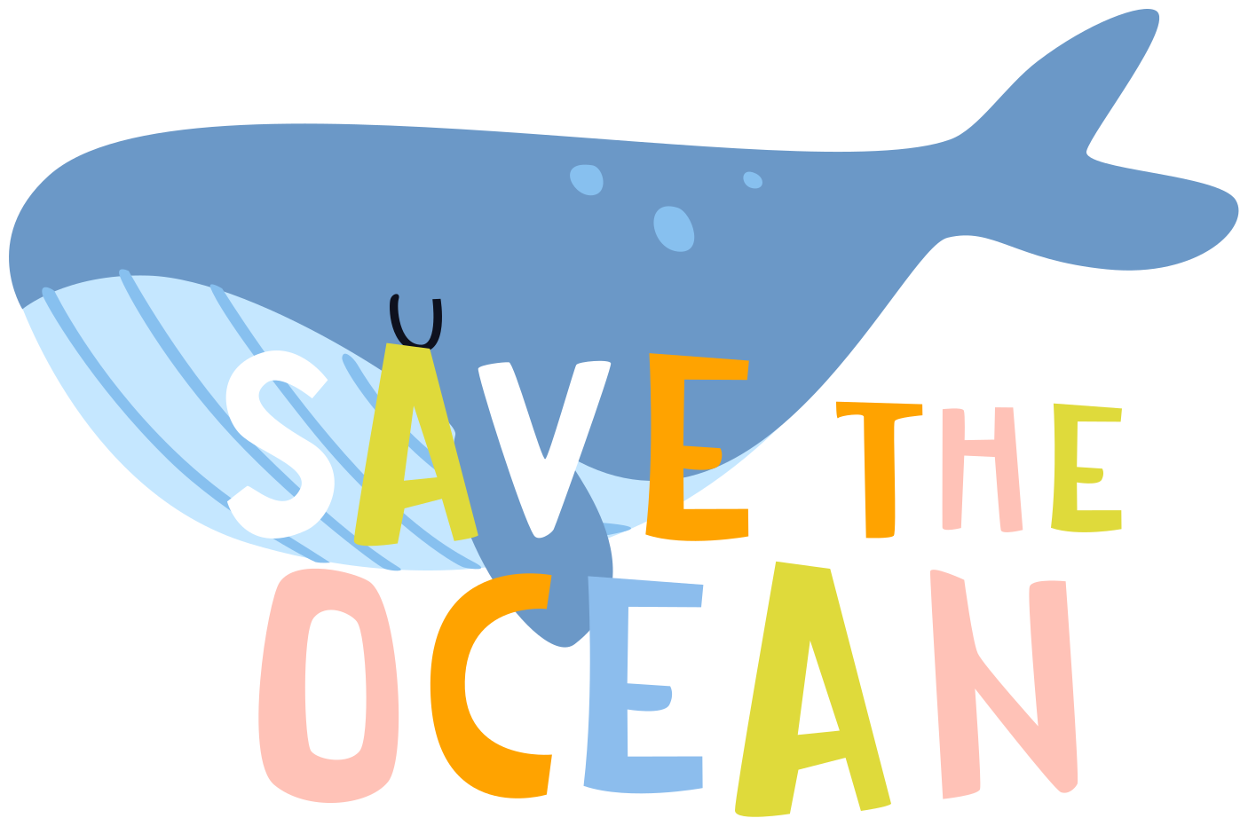 Covor vinil animal salvează oceanul beluga - TenStickers