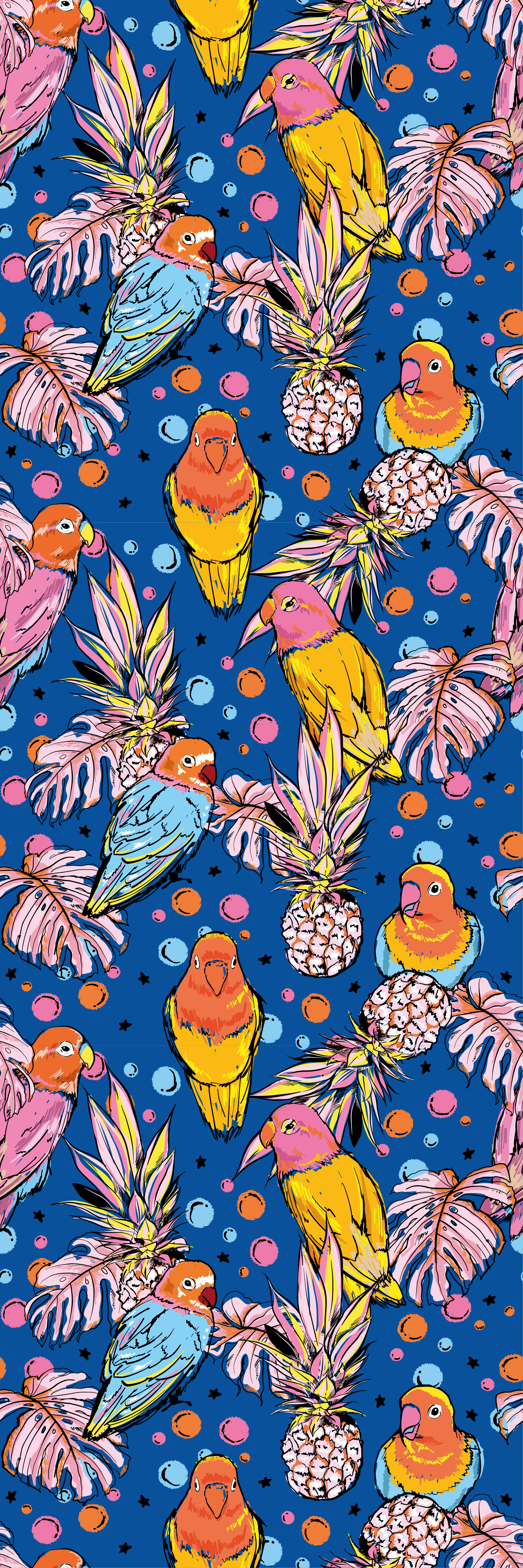 Covor vinil animal cu penaj colorat - TenStickers