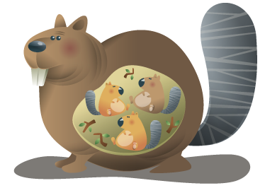 Covor vinil animal mamă veveriță - TenStickers