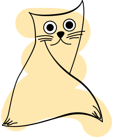 Covor vinil animal pisică bej pictată - TenStickers