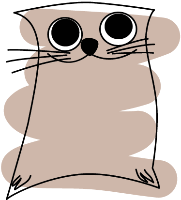 Covor vinil animal pisică pictată maro - TenStickers