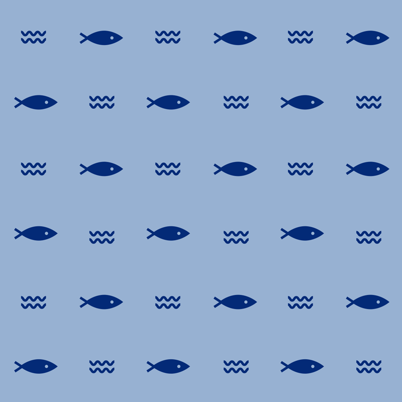 Covor vinil animal cu model minimalist de pești - TenStickers