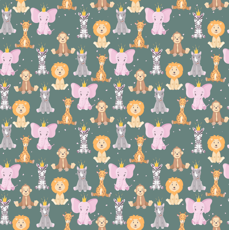 Covor vinil animal cu design drăguț de animale - TenStickers