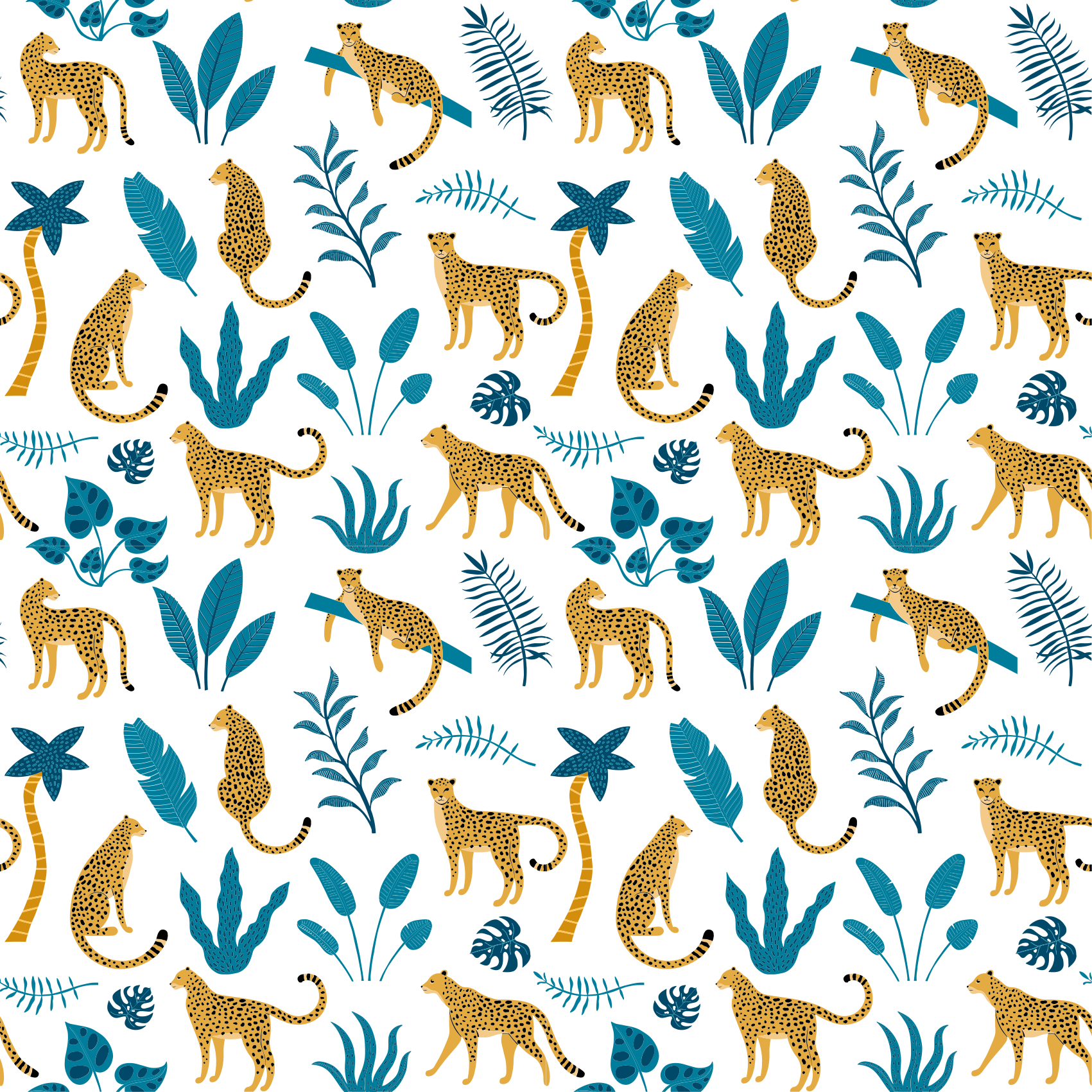 Covor vinil animal botanic și leițe - TenStickers