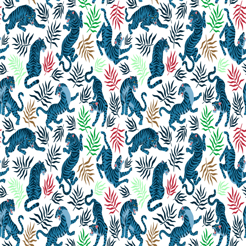Covor vinil animal leopard colorat și periculos - TenStickers
