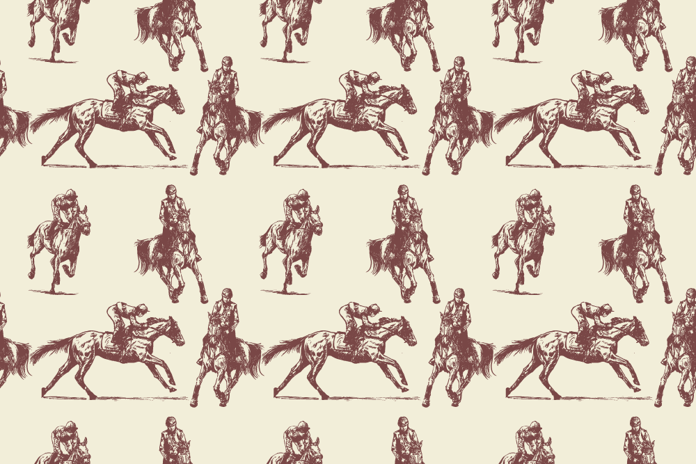 Covor vinil animal model cai bej și maro - TenStickers