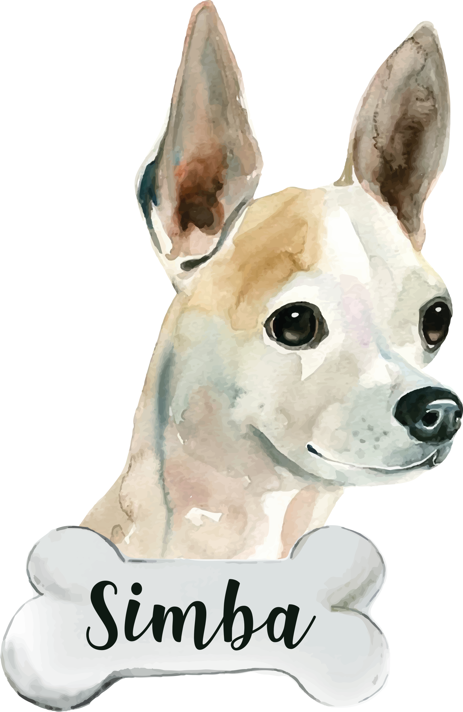 Covor vinil animal câine cu nume - TenStickers