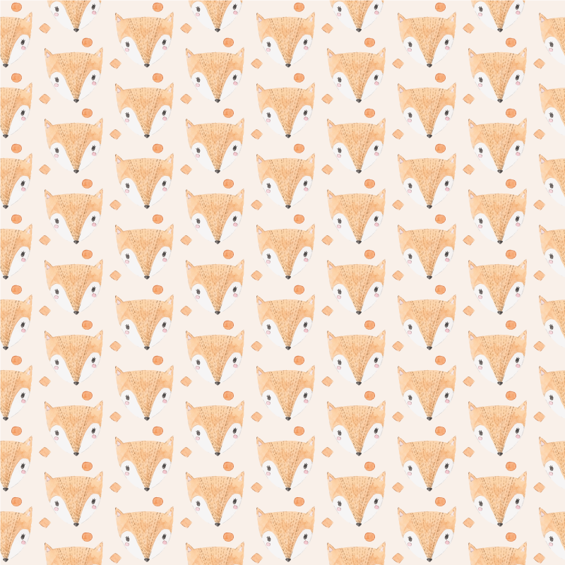 Covor vinil animal cu model de vulpiță baby - TenStickers