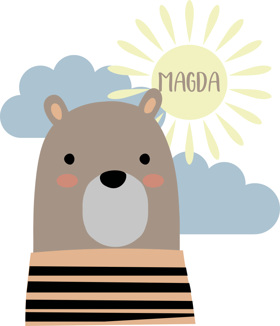 Covor vinil animal urs de ciocolată personalizabil - TenStickers
