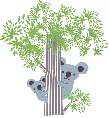 Covor vinil animal koala pe copac - TenStickers