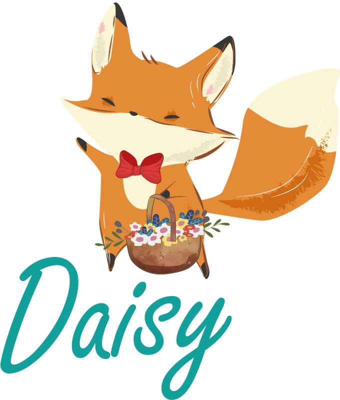 Covor vinil animal personaj vulpe jucăușă - TenStickers