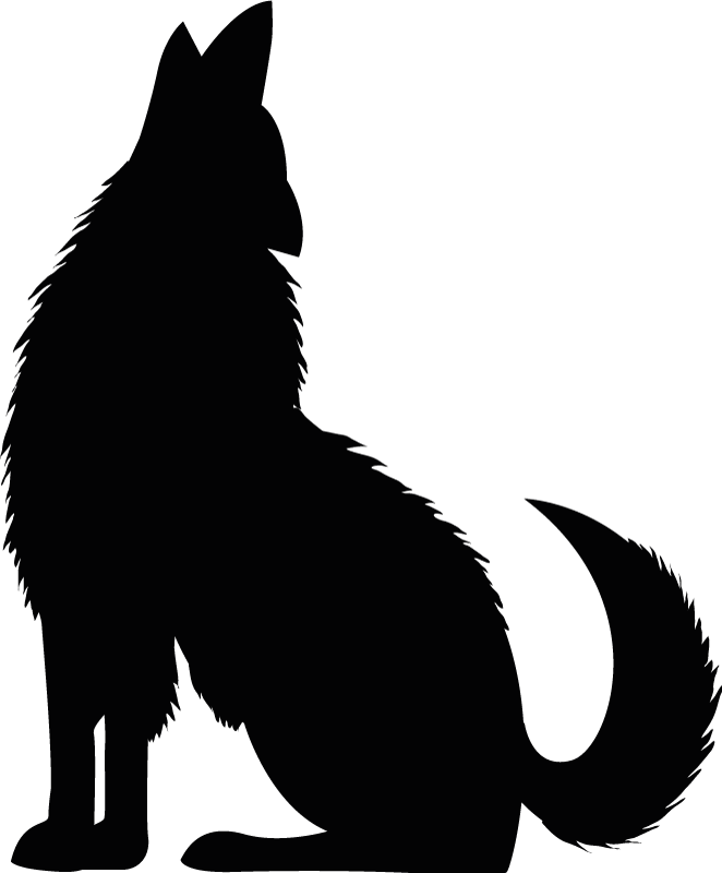 Covor vinil animal siluetă canină așezată - TenStickers
