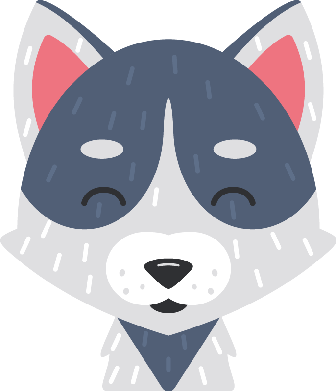 Covor vinil animal față veselă de animal - TenStickers