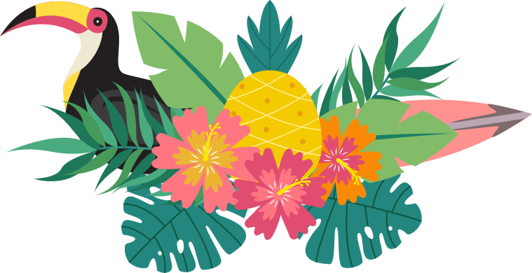 Covor vinil animal design păsări tropicale - TenStickers