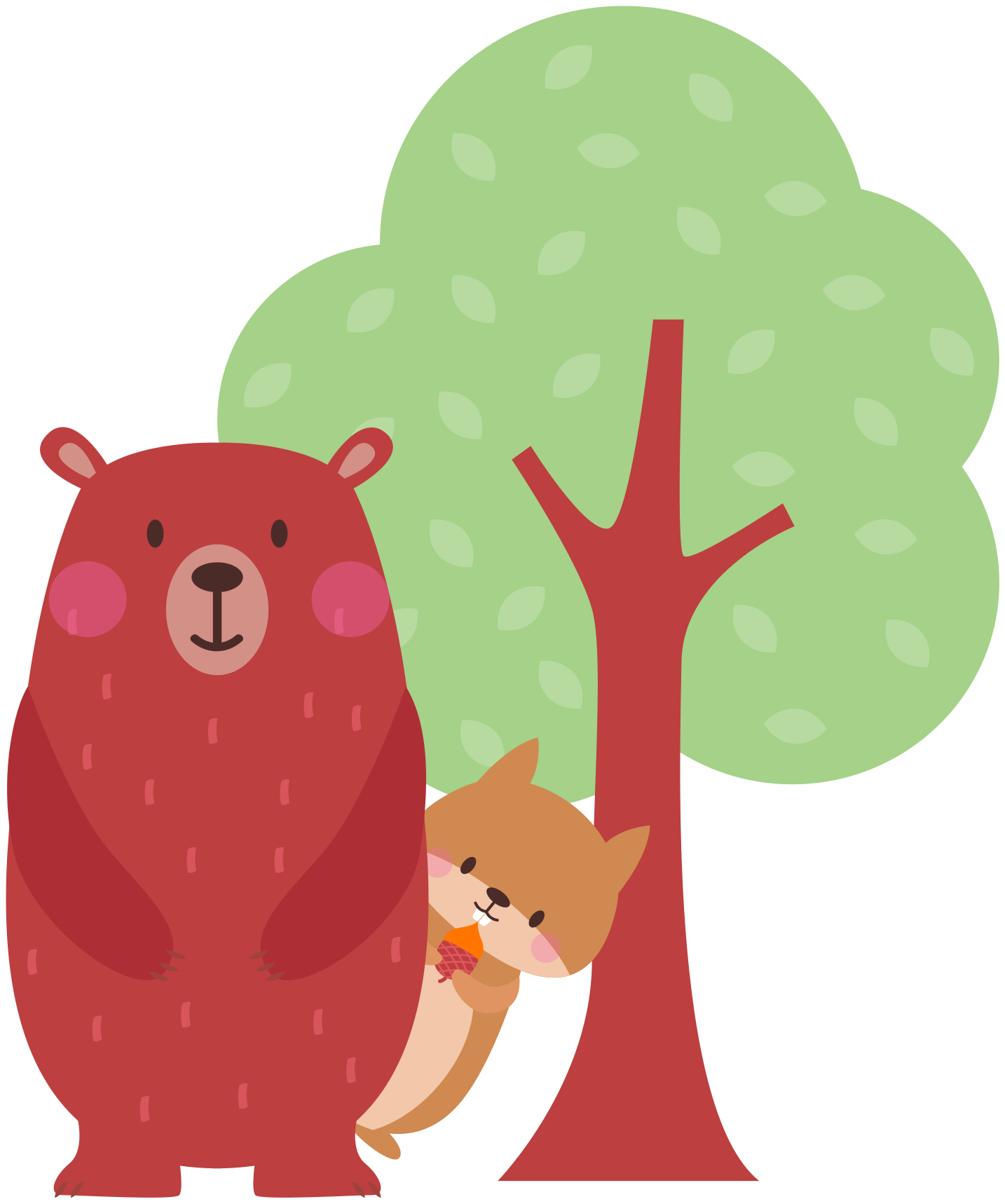 Covor vinil animal prietenul jucăuș ursuleț - TenStickers
