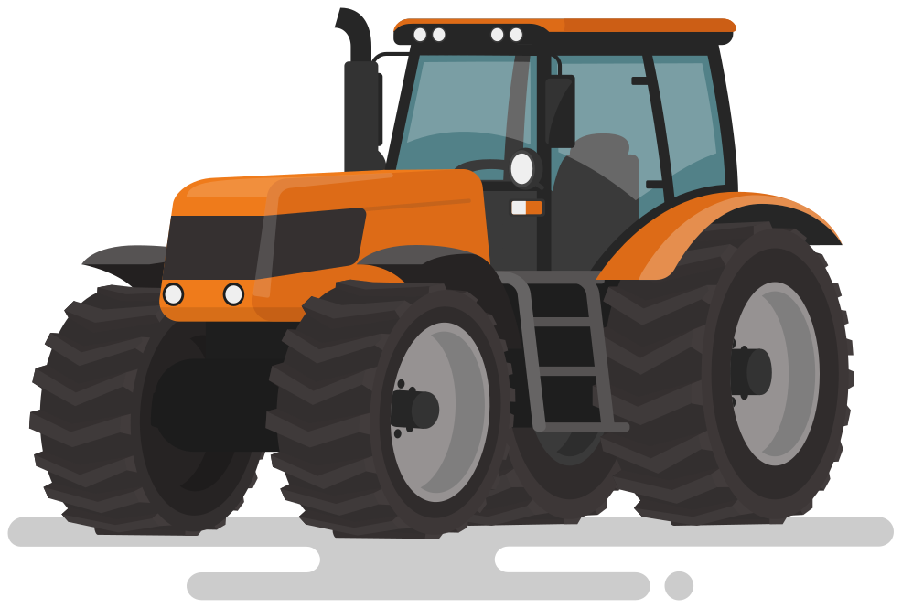 Covor vinil animal tractor cu roți mari - TenStickers