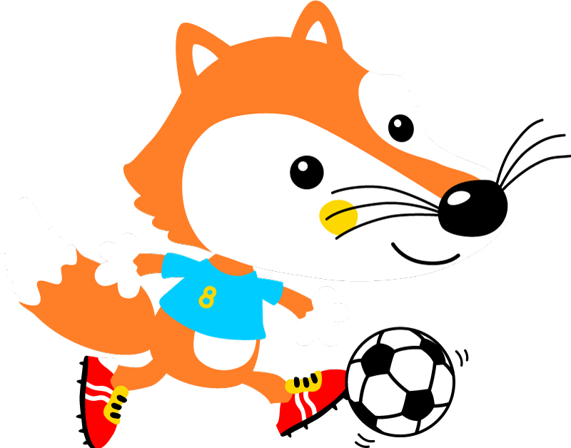 Covor vinil animal figură de vulpe jucăușă - TenStickers