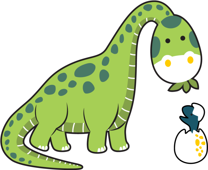 Covor vinil animal pui de dinozaur drăguț - TenStickers