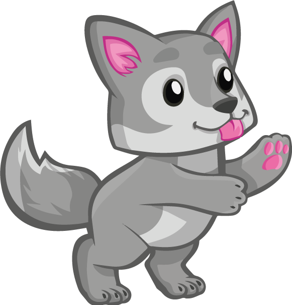 Covor vinil animal cu personaj cățel jucăuș - TenStickers