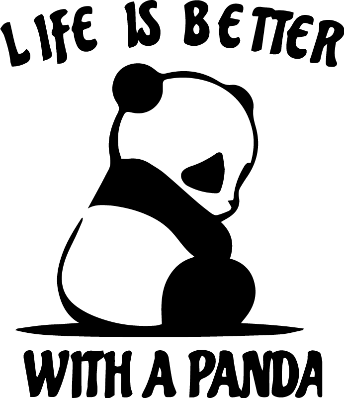 Covor vinil animal ilustrație cu panda - TenStickers
