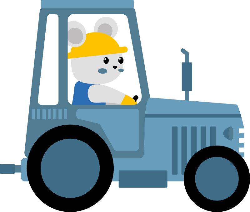 Covor vinil animal ursuleț fermier drăgălaș - TenStickers