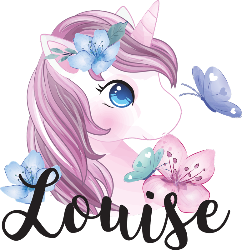 Covor vinil animal unicorn cu fluture - TenStickers
