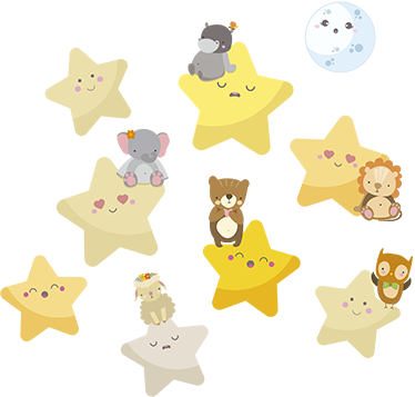 Covor vinil animal stele pentru camera bebelușului - TenStickers
