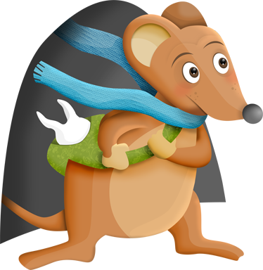 Covor vinil animal Șoarece cu dinți - TenStickers